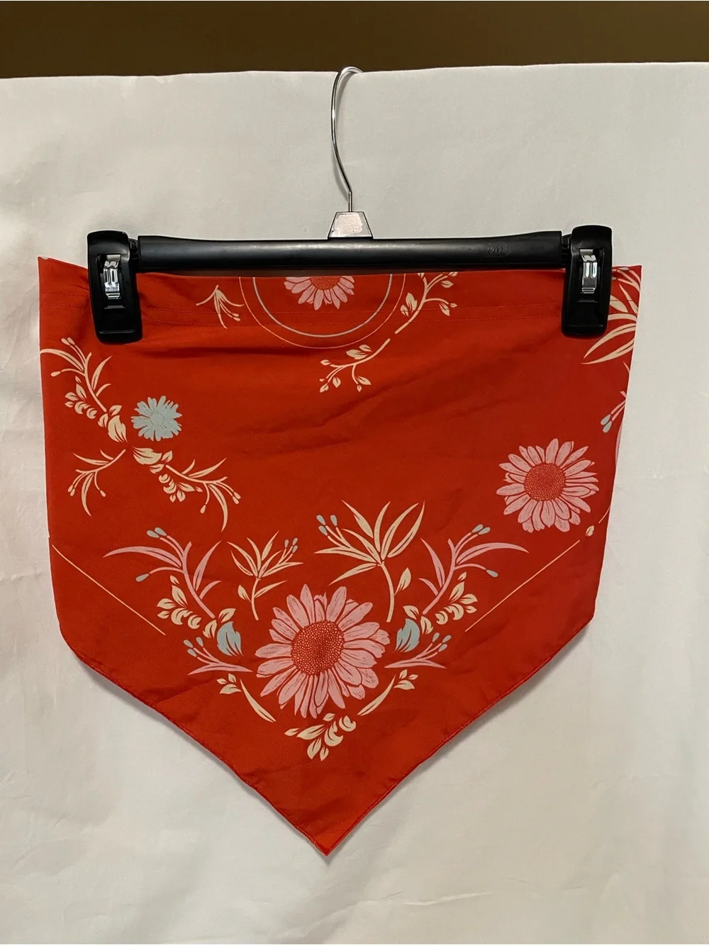 Top Paw Red Floral Bandana-Style Top